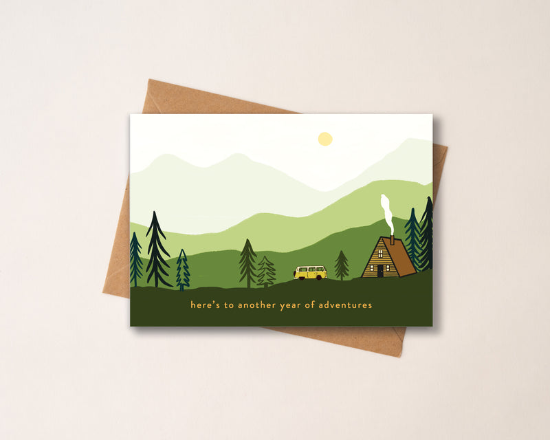 Another Year of Adventures Camper Van Card