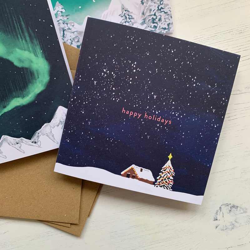 Starry Skies Christmas Luxury Card Set | Pack of 4