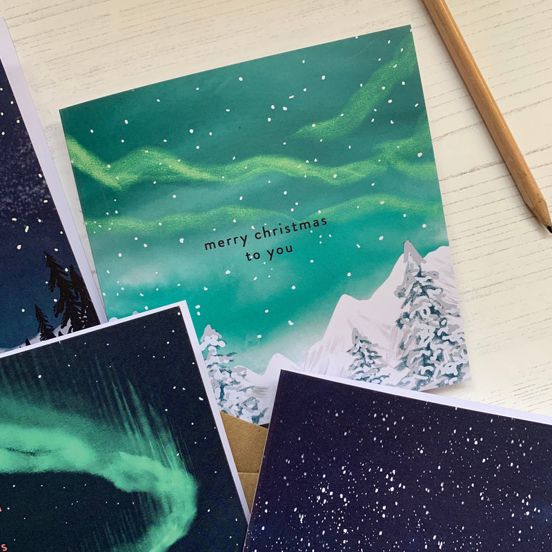 Starry Skies Christmas Luxury Card Set | Pack of 4