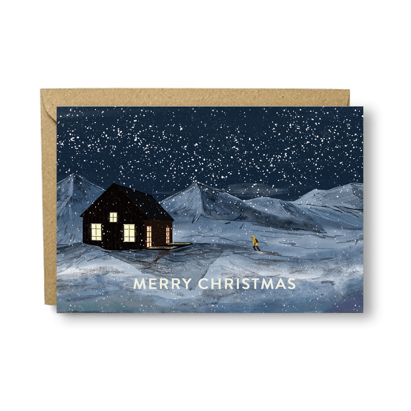 Icelandic Cabin Christmas - Pack of 4 | Christmas Card Set