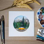 Camper Van Original Painting