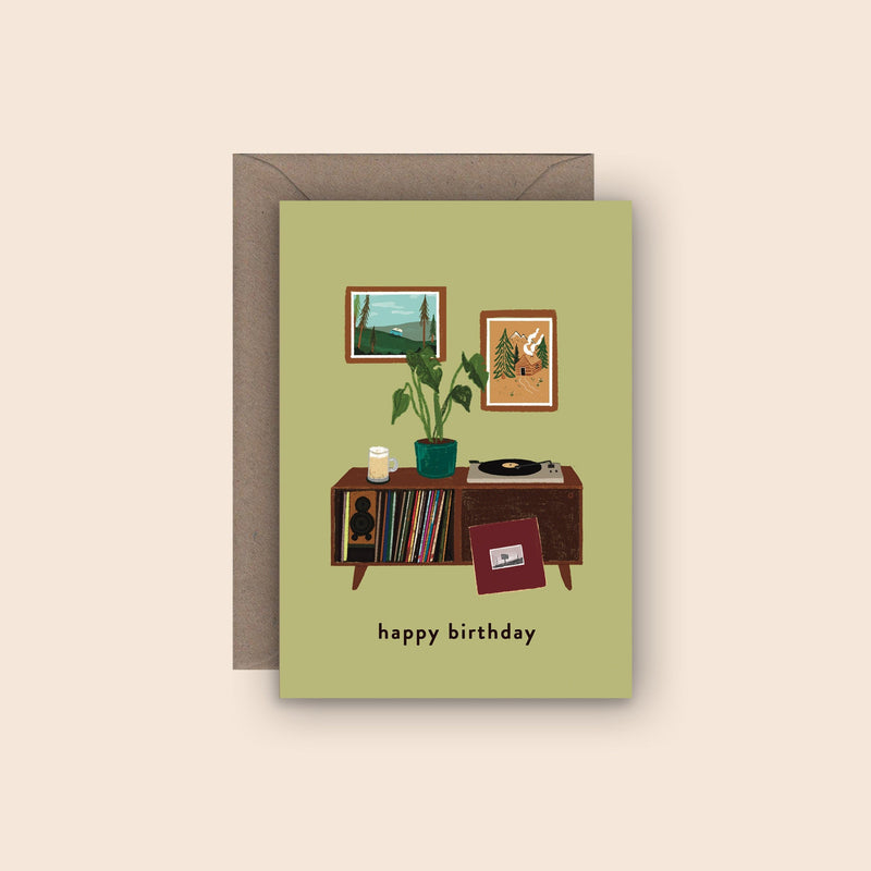 Happy Birthday Vinyl Records Card