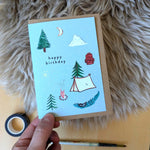 Happy Birthday Camping Card