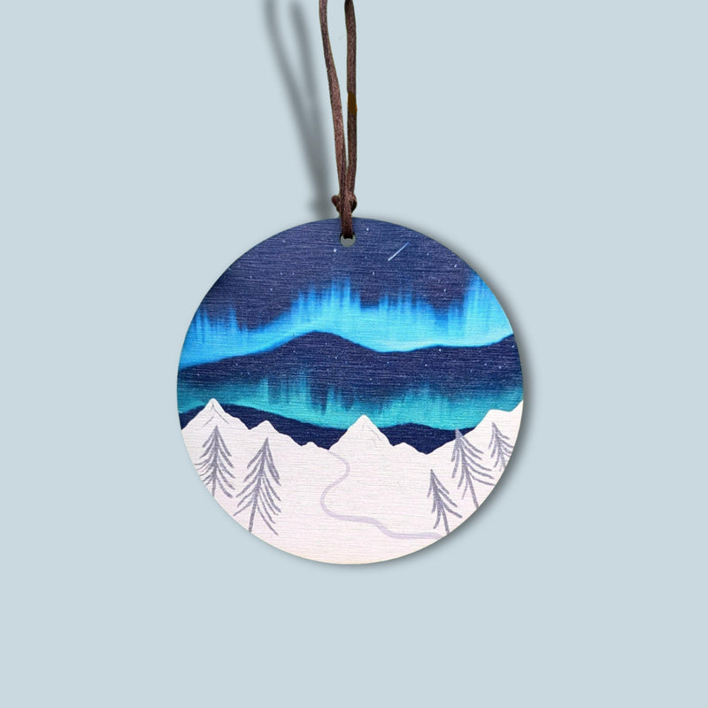 Northern Lights Wooden Christmas Decoration