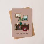 Best Mum Vinyl Records Card