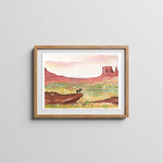 Cowboy Landscape Print