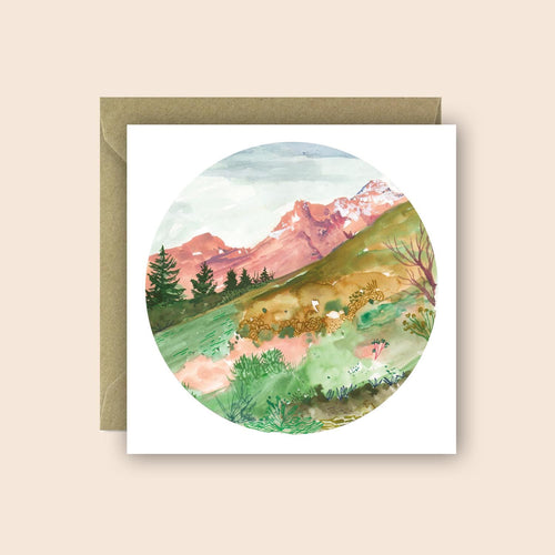 Swiss Landscape Greetings Card