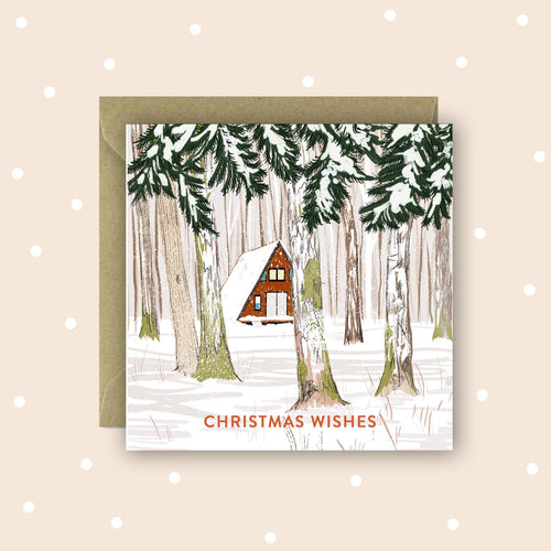 Cabin Wishes Christmas Card